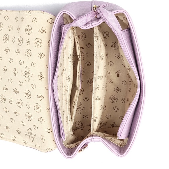 Crossi Elegant Lavender Handbag with Bow Accent - Picture 3 of 5